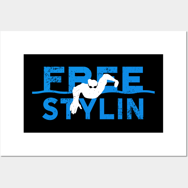 Mens Freestyle Swimmer Wall Art by atomguy